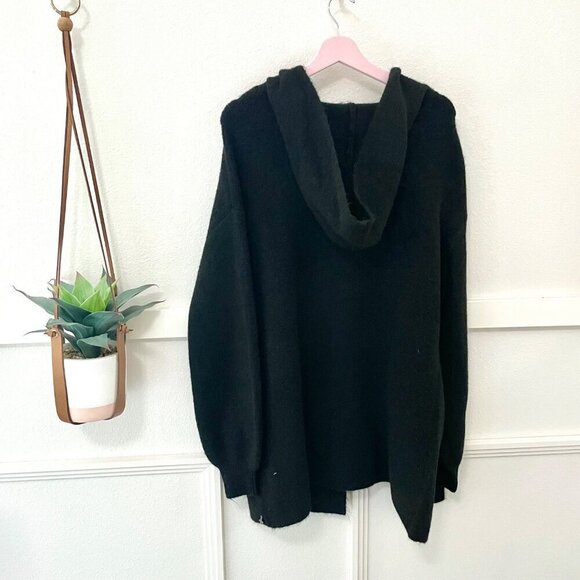 +Beryll Cashmere Cropped Coat with Hood Black One Size - Picture 6 of 7